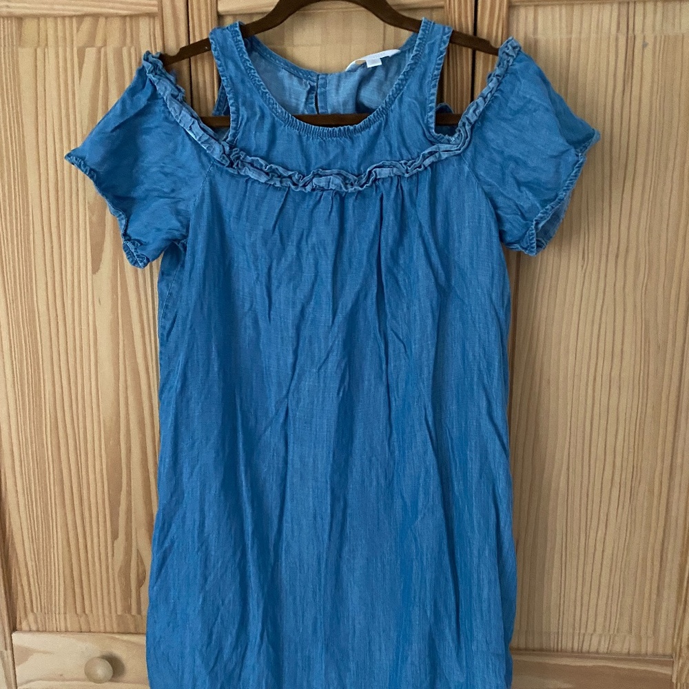 Small Lauren Conrad Denim shoulderless Dress